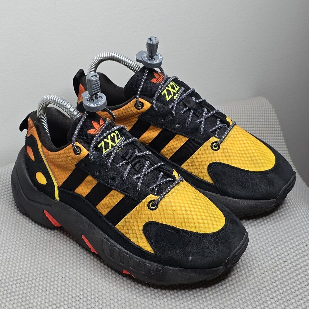 Adidas Men's ZX Boost 22 Casual Lifestyle Shoe Black Orange Sneakers Size 5